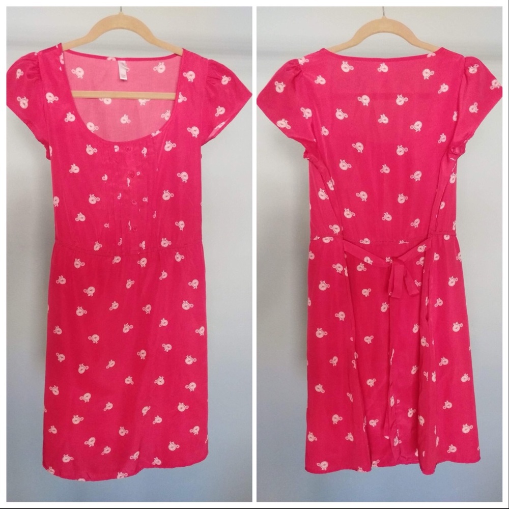 Light material, fun bicycle print dress.